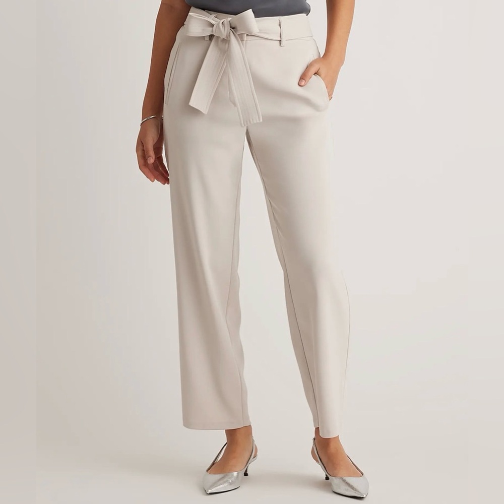 Quince Tie-Waist Women's Sand Trousers - size 0